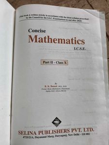 Class 10 Concise Mathematics.