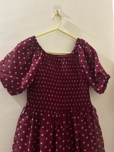 Charming Polka Dot Midi Dress