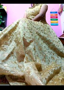 Embroidered Gowns Free Earring Under 600