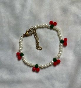 Cute Cherry Bracelet with Adjustable Chain