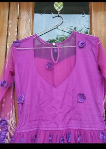 Elegant Purple Embroidered Gown💥