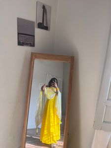 Yellow Maxi Dress with Scarf