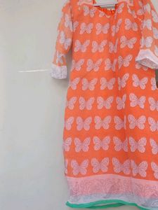 Butterfly Print Kurta