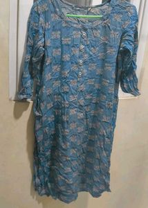 Blue Printed Kurta