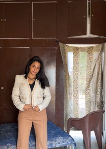 Set of Tweed Jacket with woolen pants