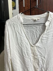 White Embroidered Top
