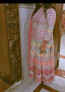 Elegant Embroidered Ethnic Gown