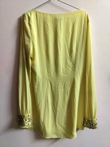 Dazzled End-Sleeve Yellow Top