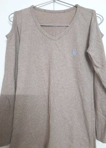 KOREAN STYLE BROWN KHAKI MIX TOP!