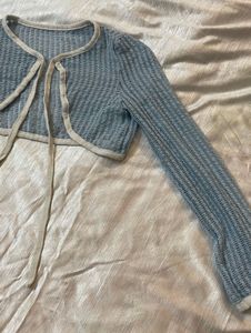 Blue Knit Bolero