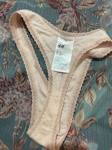 creamy cotton thong