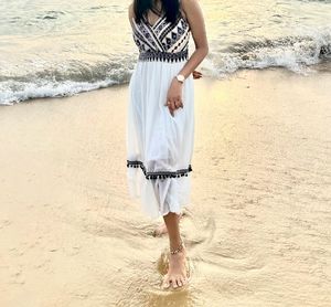 Urbanic White Beach Wear Dress