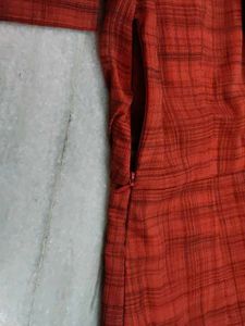 Orange Plaid Top