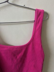 Pink Crop Tank Top