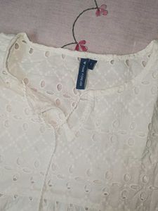 White Eyelet Top