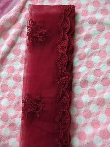 Maroon Embroidered Lehenga Set For Girl