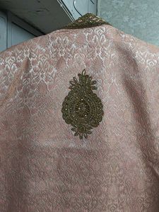 Embroided Wedding Sherwani Jacket &amp; Matching Jutti