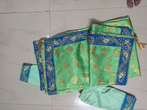 Pista Green &amp; Blue Lehenga Choli💙