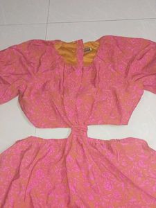 Pink Cutout Mini Dress