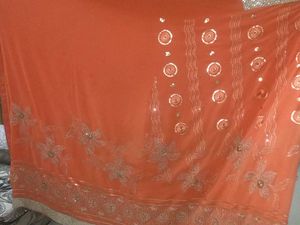 Peach Color Saree