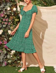 🛍️ Green Ruffled Dress ⭐⭐⭐⭐⭐