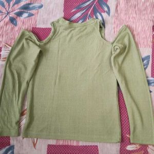 Zudio Off  shoulder green top