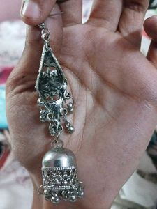 Silver Jhumka Earrings