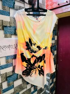 Women Peach Printed Dress