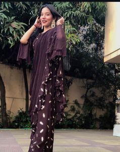 Elegant Maroon Saree