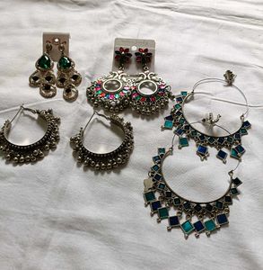 Oxidised Earrings Combo