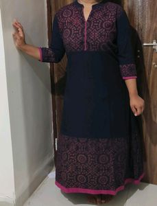 Women's Long floral print Cotton Anarkali