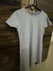 Gray Striped Dress
