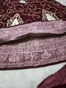 beautiful maroon zaridozi work lehenga velvet ♥️ f