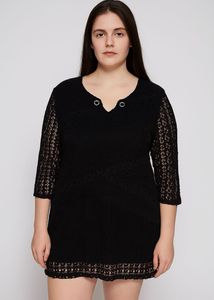 ✨ Elegant Black Lace Tunic ✨