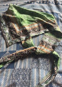 Green Patterned Scarf Top