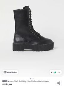H&amp;M Platform Heeled Boots size 39-40