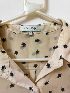 Beige Sheer Top