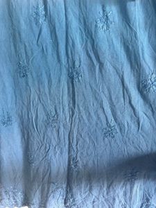 Blue Ombre Lucknowi Chikankari Kurta
