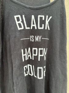 Black Graphic Tank Top