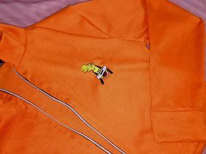 Orange Goofy Zip-Up Jacket