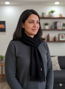 Ralph Lauren Black Scarf Authentic Unisex