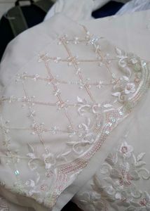 off-white 3 peice kurta set