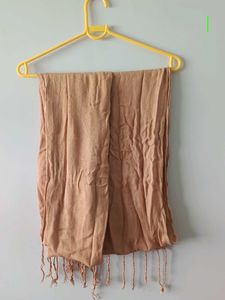 Brown Scarf with Tassels