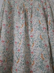 Plus Size White Floral Shirt