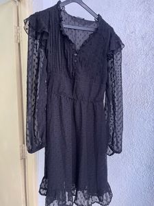 Elegant Black Sheer Dress