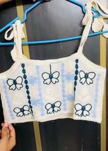 Off White Crochet Top