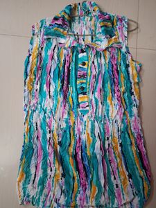 Multi Coloured Sleevless Top