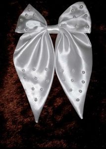 White Pearl Hair Bow