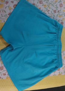Polyester Cyan Shorts