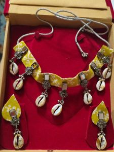 Yellow Handmade Choker Set